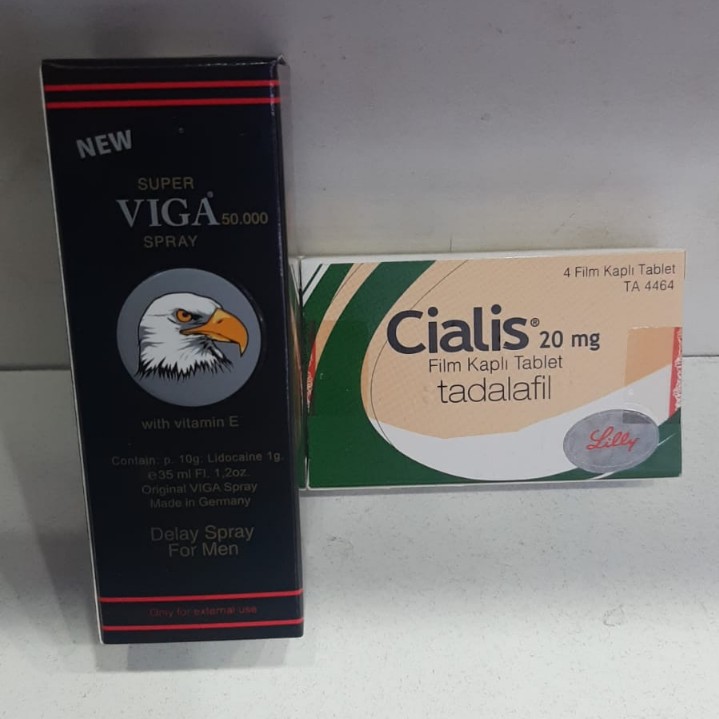 Cialis 20 Mg 4 Tablet + Super Viga 50000 Sprey