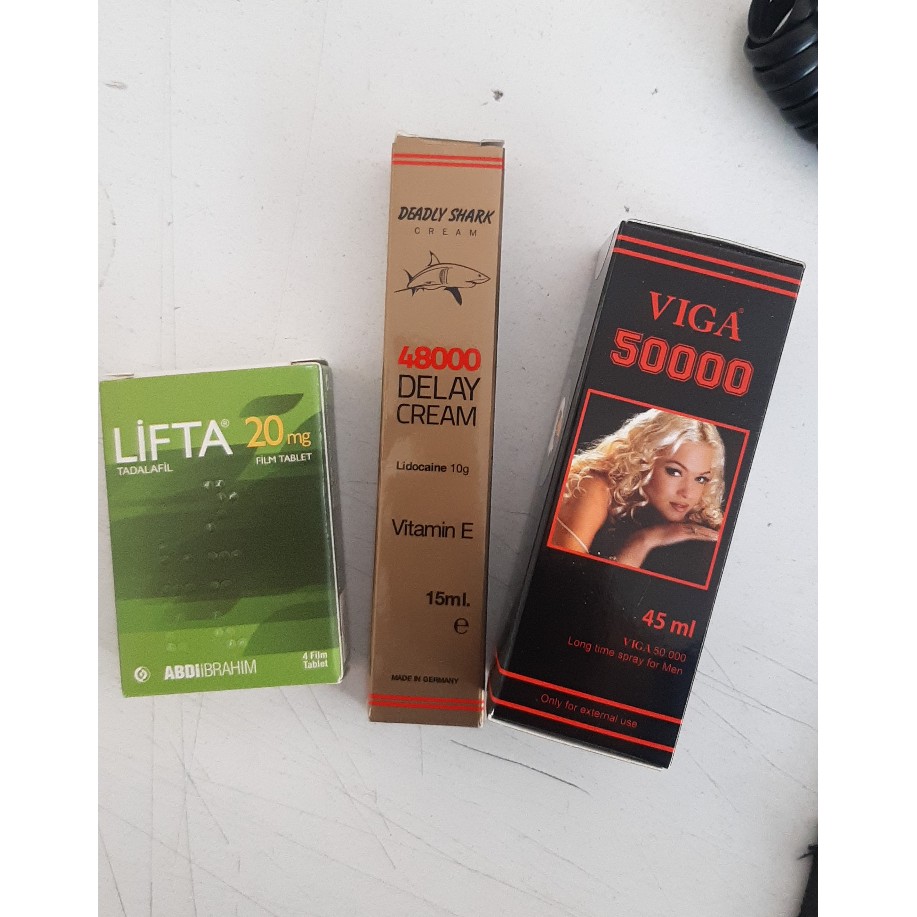 Lifta 20 Mg + Deadly Shark 48000 Krem + Viga 50000 Sprey