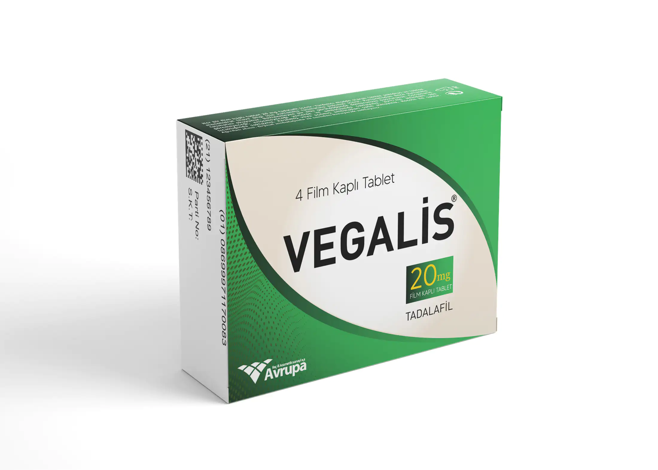 Vegalis 20 Mg 4 Film Kaplı Tablet Eczane Satışı